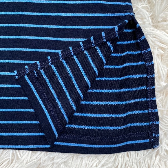 Loft 3/4 Tie Sleeve Stripe Top 💗 Navy & Blue - Picture 12 of 14